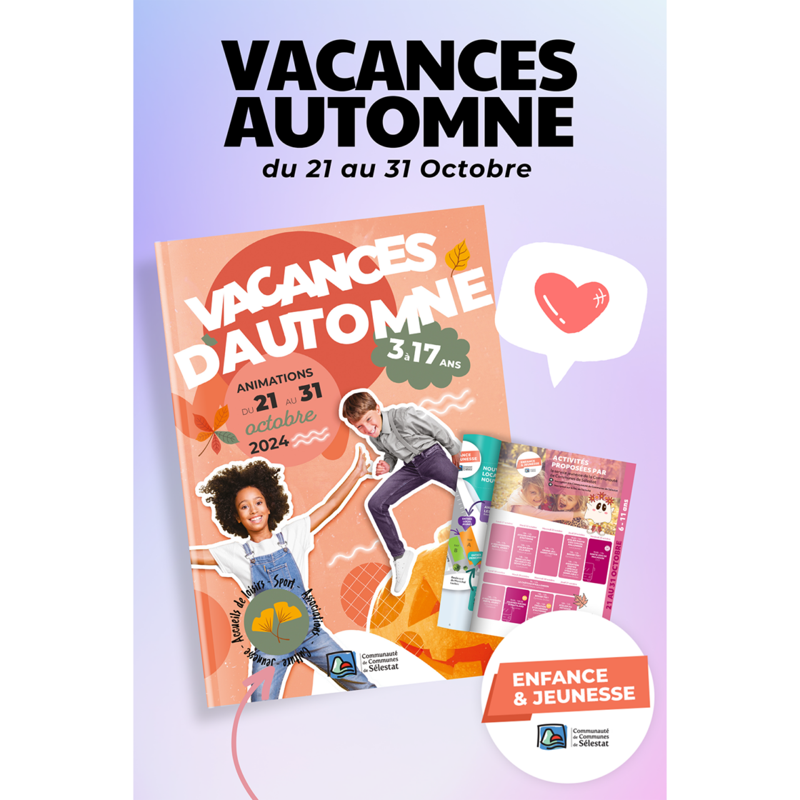 Livret Animations Vacances Automne 2024 de la Communauté de Communes de Sélestat